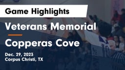 Veterans Memorial  vs Copperas Cove  Game Highlights - Dec. 29, 2023