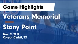 Veterans Memorial  vs Stony Point  Game Highlights - Nov. 9, 2018