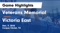 Veterans Memorial  vs Victoria East  Game Highlights - Dec. 9, 2018