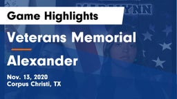 Veterans Memorial  vs Alexander  Game Highlights - Nov. 13, 2020