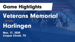 Veterans Memorial  vs Harlingen  Game Highlights - Nov. 17, 2020