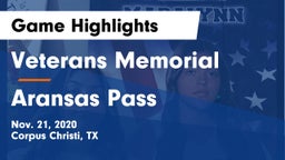 Veterans Memorial  vs Aransas Pass  Game Highlights - Nov. 21, 2020
