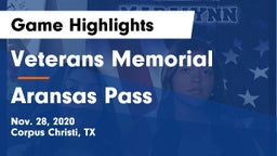Veterans Memorial  vs Aransas Pass  Game Highlights - Nov. 28, 2020