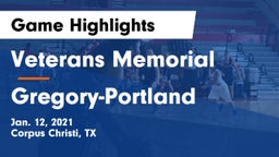 Veterans Memorial  vs Gregory-Portland  Game Highlights - Jan. 12, 2021