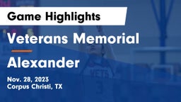 Veterans Memorial  vs Alexander  Game Highlights - Nov. 28, 2023