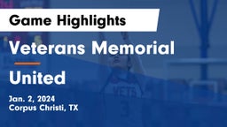 Veterans Memorial  vs United  Game Highlights - Jan. 2, 2024