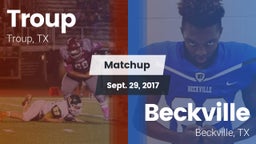 Matchup: Troup  vs. Beckville  2017