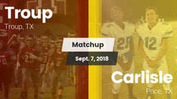 Matchup: Troup  vs. Carlisle  2018