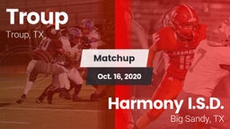 Matchup: Troup  vs. Harmony I.S.D. 2020
