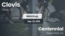 Matchup: Clovis  vs. Centennial  2016