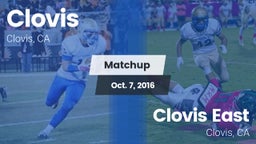 Matchup: Clovis  vs. Clovis East  2016