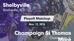 Matchup: Shelbyville High vs. Champaign St Thomas More  2016