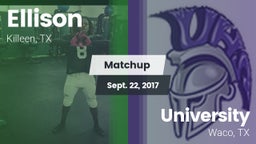 Matchup: Ellison  vs. University  2017