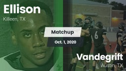 Matchup: Ellison  vs. Vandegrift  2020