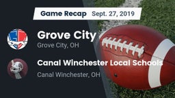 Recap: Grove City  vs. Canal Winchester Local Schools 2019