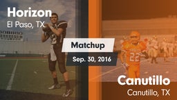 Matchup: Horizon  vs. Canutillo  2016