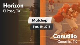 Matchup: Horizon  vs. Canutillo  2016