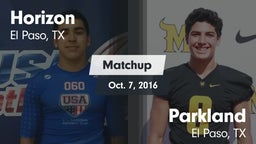 Matchup: Horizon  vs. Parkland  2016