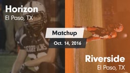 Matchup: Horizon  vs. Riverside  2016