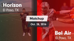 Matchup: Horizon  vs. Bel Air  2016