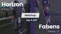 Matchup: Horizon  vs. Fabens  2017