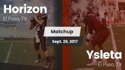 Matchup: Horizon  vs. Ysleta  2017