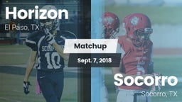 Matchup: Horizon  vs. Socorro  2018