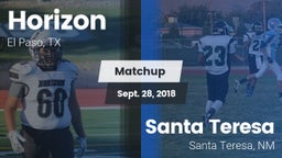 Matchup: Horizon  vs. Santa Teresa  2018