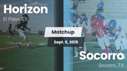 Matchup: Horizon  vs. Socorro  2019