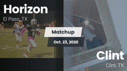 Matchup: Horizon  vs. Clint  2020
