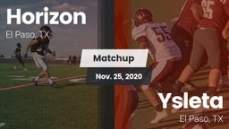 Matchup: Horizon  vs. Ysleta  2020