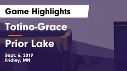 Totino-Grace  vs Prior Lake Game Highlights - Sept. 6, 2019