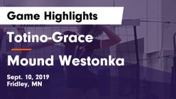 Totino-Grace  vs Mound Westonka Game Highlights - Sept. 10, 2019