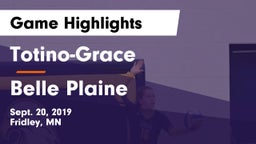 Totino-Grace  vs Belle Plaine  Game Highlights - Sept. 20, 2019