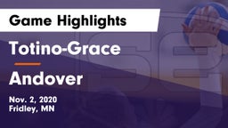 Totino-Grace  vs Andover  Game Highlights - Nov. 2, 2020