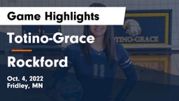 Totino-Grace  vs Rockford  Game Highlights - Oct. 4, 2022
