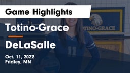 Totino-Grace  vs DeLaSalle  Game Highlights - Oct. 11, 2022