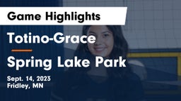 Totino-Grace  vs Spring Lake Park  Game Highlights - Sept. 14, 2023