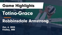 Totino-Grace  vs Robbinsdale Armstrong  Game Highlights - Oct. 6, 2023