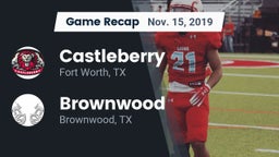 Recap: Castleberry  vs. Brownwood  2019
