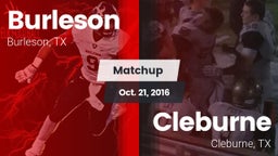 Matchup: Burleson  vs. Cleburne  2016