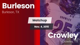 Matchup: Burleson  vs. Crowley  2016
