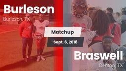 Matchup: Burleson  vs. Braswell  2018
