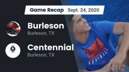 Recap: Burleson  vs. Centennial  2020