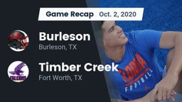 Recap: Burleson  vs. Timber Creek  2020