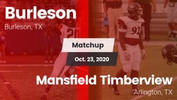 Matchup: Burleson  vs. Mansfield Timberview  2020