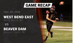 Recap: West Bend East  vs. Beaver Dam  2016