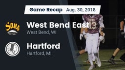 Recap: West Bend East  vs. Hartford  2018