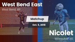 Matchup: East  vs. Nicolet  2018