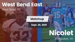 Matchup: East  vs. Nicolet  2019